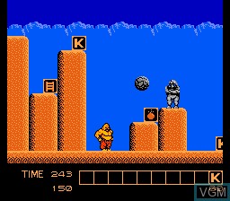 In-game screen of the game Karnov on Nintendo NES