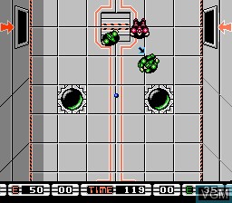 In-game screen of the game KlashBall on Nintendo NES