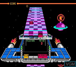In-game screen of the game Klax on Nintendo NES