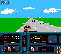In-game screen of the game Knight Rider on Nintendo NES