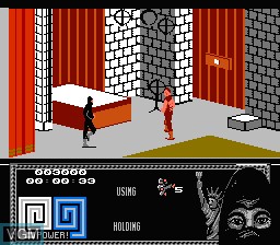 In-game screen of the game Last Ninja, The on Nintendo NES