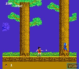 In-game screen of the game Legend of Kage, The on Nintendo NES