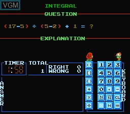 In-game screen of the game Magical Mathematics on Nintendo NES