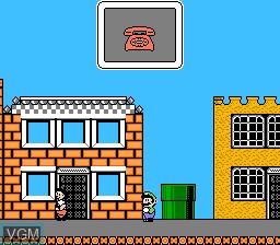 In-game screen of the game Mario Is Missing! on Nintendo NES