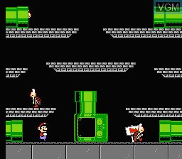 In-game screen of the game Mario's Time Machine on Nintendo NES