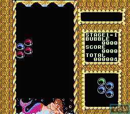 In-game screen of the game Mermaids of Atlantis - The Riddle of the Magic Bubble on Nintendo NES