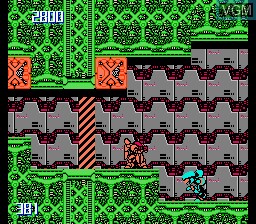 In-game screen of the game Metal Storm on Nintendo NES