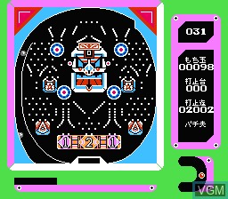 In-game screen of the game Mezase Pachi Pro - Pachiokun on Nintendo NES