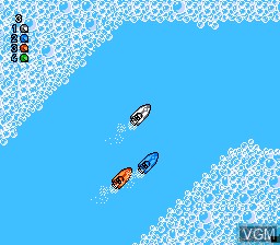 In-game screen of the game Micro Machines on Nintendo NES