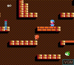 In-game screen of the game Milon's Secret Castle on Nintendo NES