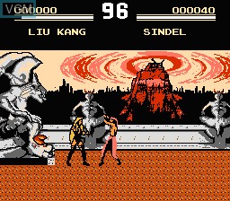 In-game screen of the game Mortal Kombat Trilogy - MK5 on Nintendo NES