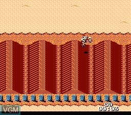 In-game screen of the game Motocross Champion on Nintendo NES
