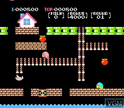 In-game screen of the game Nuts & Milk on Nintendo NES