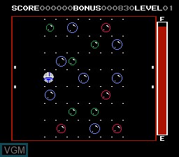 In-game screen of the game Orb-3D on Nintendo NES