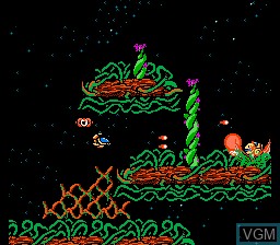 In-game screen of the game Over Horizon on Nintendo NES
