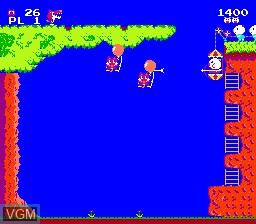 In-game screen of the game Pooyan on Nintendo NES