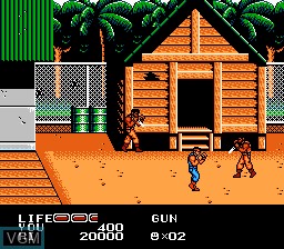 In-game screen of the game P.O.W. - Prisoners of War on Nintendo NES