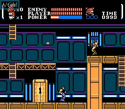 In-game screen of the game Power Blade on Nintendo NES