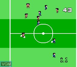In-game screen of the game Power Soccer on Nintendo NES
