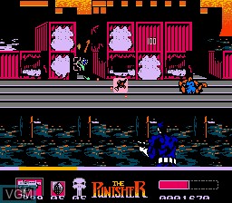 In-game screen of the game Punisher, The on Nintendo NES