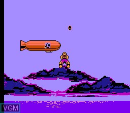 In-game screen of the game Rocket Ranger on Nintendo NES