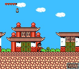 In-game screen of the game Saiyuuki World on Nintendo NES