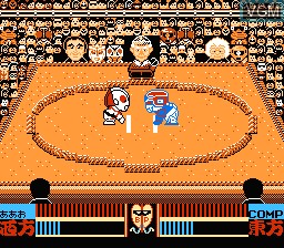 In-game screen of the game SD Battle Oozumou - Heisei Hero Basho on Nintendo NES