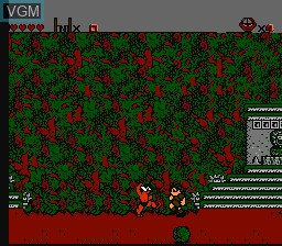 In-game screen of the game Secret Scout in the Temple of Demise on Nintendo NES