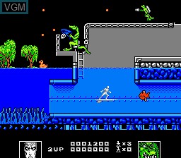 In-game screen of the game Silver Surfer on Nintendo NES