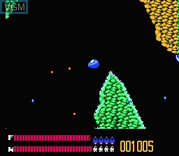 In-game screen of the game Solar Jetman - Hunt for the Golden Warpship on Nintendo NES