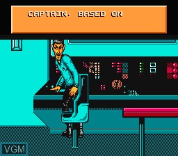 In-game screen of the game Star Trek - 25th Anniversary on Nintendo NES