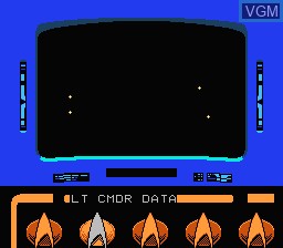 In-game screen of the game Star Trek - The Next Generation on Nintendo NES