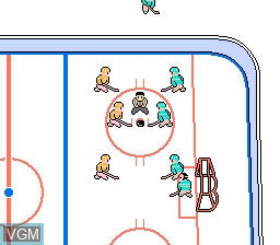 In-game screen of the game Stick Hunter - Exciting Ice Hockey on Nintendo NES