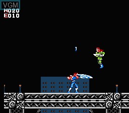 In-game screen of the game Strider on Nintendo NES