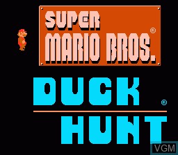 In-game screen of the game Super Mario Bros. / Duck Hunt on Nintendo NES