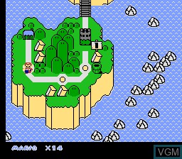In-game screen of the game Super Mario World on Nintendo NES