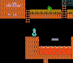 In-game screen of the game Super Pitfall on Nintendo NES