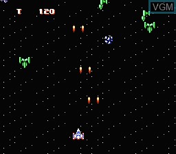 In-game screen of the game Super Star Force - Jikuureki no Himitsu on Nintendo NES