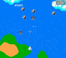 In-game screen of the game Super Xevious - GAMP no Nazo on Nintendo NES