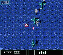In-game screen of the game Thunderbirds on Nintendo NES