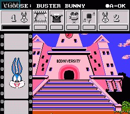 In-game screen of the game Tiny Toon Adventures - Cartoon Workshop on Nintendo NES
