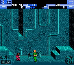 In-game screen of the game Total Recall on Nintendo NES