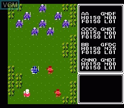 In-game screen of the game Ultima - Exodus on Nintendo NES