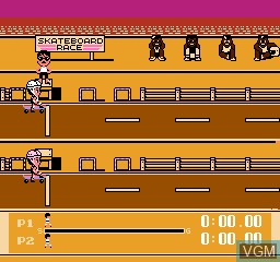 In-game screen of the game Super Team Games on Nintendo NES