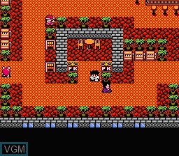 In-game screen of the game $1,000,000 Kid - Maboroshi no Teiou Hen on Nintendo NES