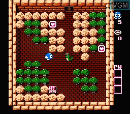 In-game screen of the game Adventures of Lolo on Nintendo NES