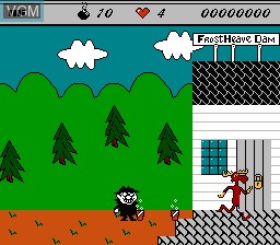 In-game screen of the game Adventures of Rocky and Bullwinkle and Friends, The on Nintendo NES