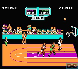 In-game screen of the game Arch Rivals - A Basket Brawl! on Nintendo NES