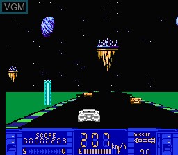 In-game screen of the game Astro Fang - Super Machine on Nintendo NES