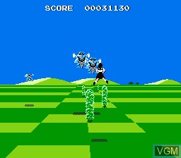 In-game screen of the game Attack Animal Gakuen on Nintendo NES